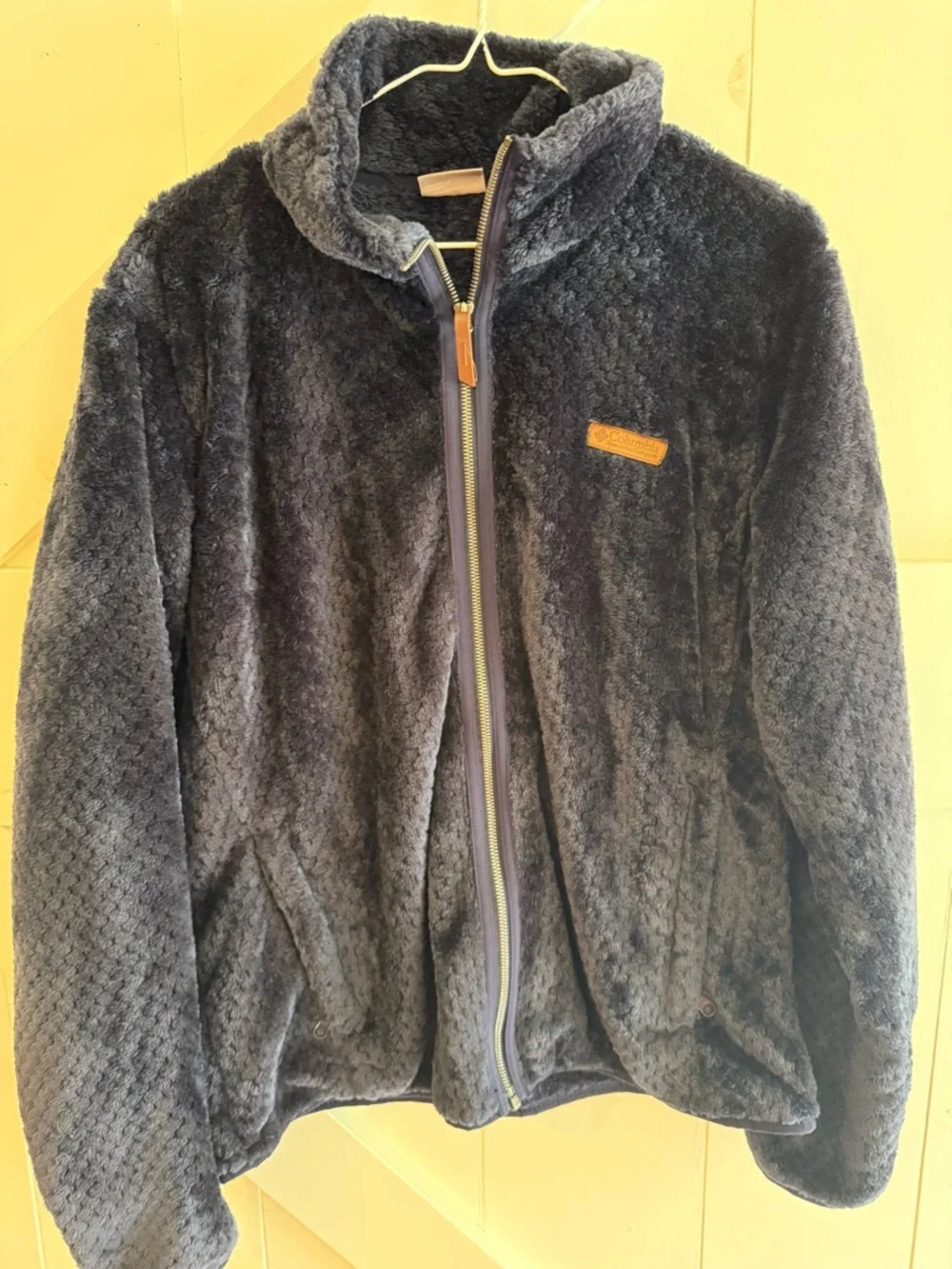 Columbia Large Plush‎ Fleece Full Zip Jacket Navy Soft Cozy